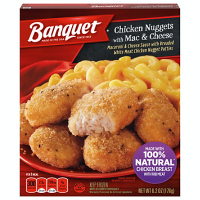 Banquet Basic Chicken Nuggets with Mac and Cheese Meal, 62 Ounce (Pack of 12) - Image 1