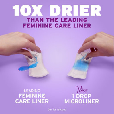 Poise Daily Microliners 1 Drop Absorbency Long Incontinence Panty Liners - 50 Count - Image 5