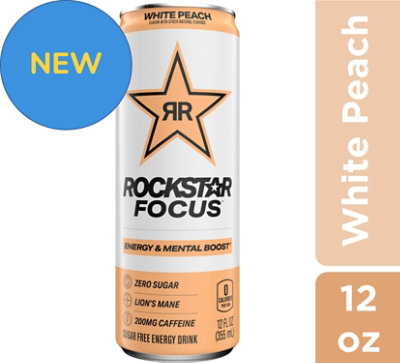 Rockstar Focus White Peach - 12 Fl. Oz. - Image 2