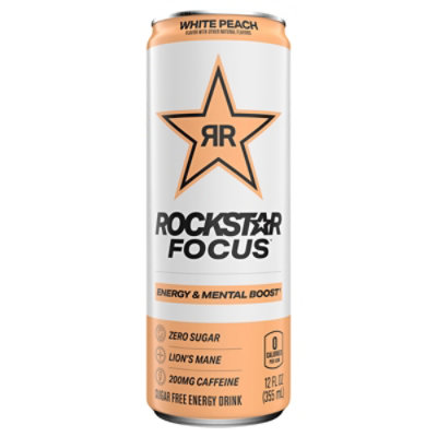 Rockstar Focus White Peach - 12 Fl. Oz. - Image 1