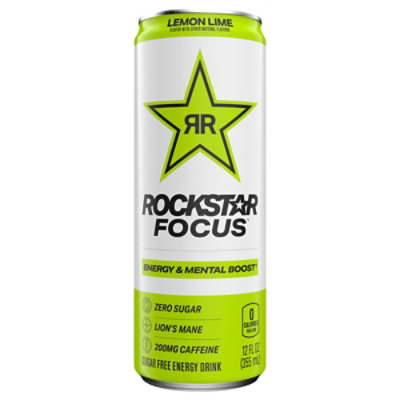 Rockstar Focus Lemon Lime - 12 Fl. Oz. - Image 1