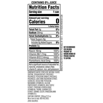 Rockstar Focus Lemon Lime - 12 Fl. Oz. - Image 4