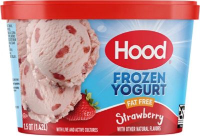 Hood Fat Free Strawberry Frozen Yogurt Carton - 1.5 Quart - Image 6