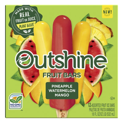 Outshine Pineapple Watermelon And Mango Frozen Fruit Pops Variety Pack 12 Count - 18 Fl. Oz. - Image 2