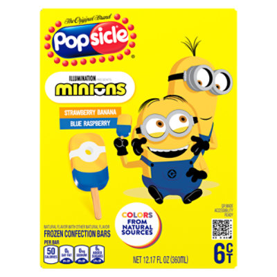 Popsicle Ice Cream Minions Facepiece - 6 Count - Image 1