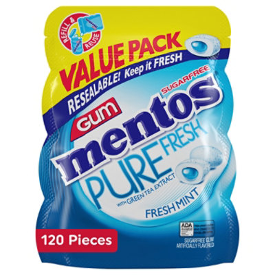 Mentos Pure Fresh Sugar Free Fresh Mint Gum Extra Value Pack - 120 Count - Image 3