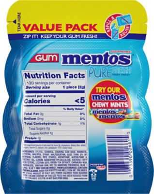 Mentos Pure Fresh Sugar Free Fresh Mint Gum Extra Value Pack - 120 Count - Image 6