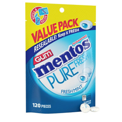 Mentos Pure Fresh Sugar Free Fresh Mint Gum Extra Value Pack - 120 Count - Image 2