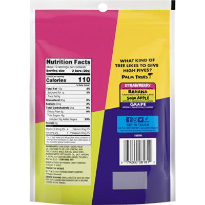 Laffy Taffy Assorted Mini Bars Fruity Flavors Stand Up Bag - 10 Oz - Image 5