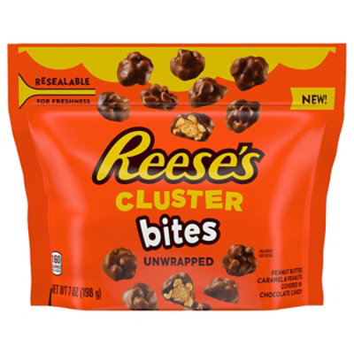 Reese's Unwrapped Cluster Bites Pouch Peanut Butter Caramel And Peanuts Covered In Chocolate - 7 Oz - Image 3