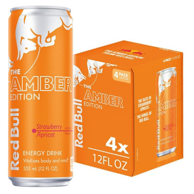 Red Bull Amber Edition Strawberry Apricot - 4-12 Fl. Oz. - Image 1