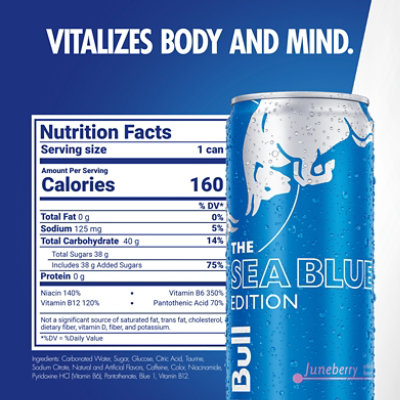Red Bull Sea Blue Edition Energy Drink Juneberry - 4 - 12 Fl. Oz. - Image 2