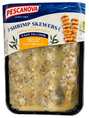 Shirmp Skewers Garlic Butter - 8 Oz - Image 1