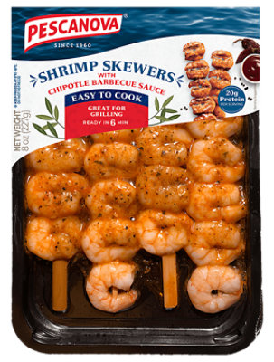 Shrimp Skewers Chipotle Bbq - 8 Oz - Image 1