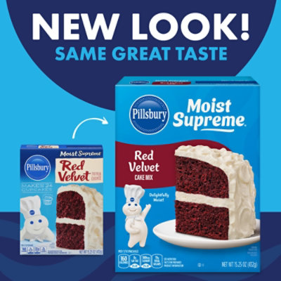 Pillsbury Moist Supreme Premium Red Velvet Cake Mix - 15.25 Oz - Image 2