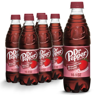 Dr Pepper Strawberry Cream - 6-16.9 Fl. Oz. - Image 1