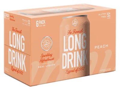 Long Drink Cocktail Peach In Cans - 6-12 Fl. Oz. - Image 1