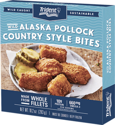 Trident Alaska Pollock Country Style Breaded Bites - 10.72 Oz. - Image 1