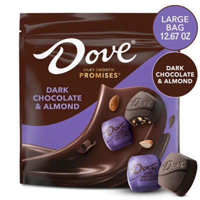 Dove Promises Dark Chocolate Almond Stand Up Pouch - 12.67 Oz. - Image 1