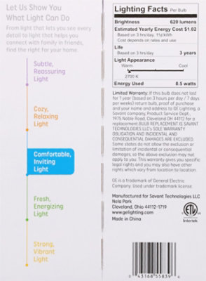 Ge Led 8watts 60watts 3 Yr Sw 4 Pack - Each - Image 4