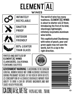 Elemental Chardonnay Wine - 750 Ml - Image 3
