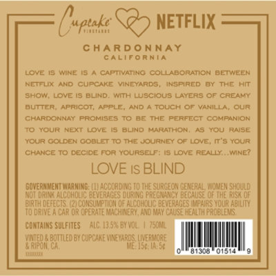 Cupcake Love Is Chardonnay Lto Wine - 750 Ml - Image 4