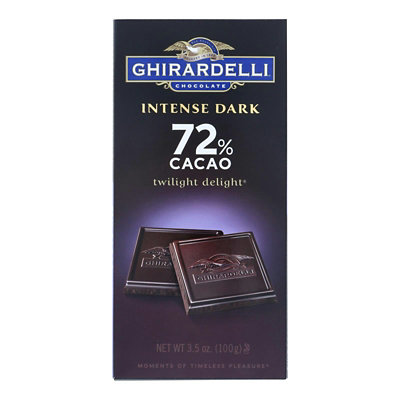Ghirardelli Intense Dark 72% Cacao Chocolate Bar - 3.5 oz (Pack of 12) - Image 1