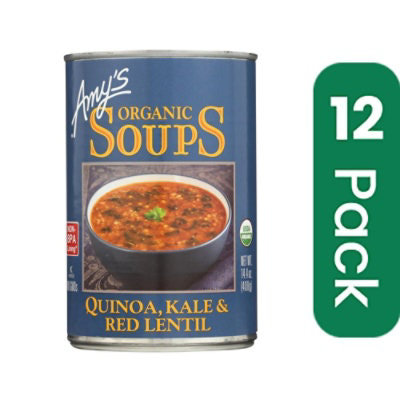 Amy's Quinoa Kale & Red Lentil Soup Organic - 14.4 oz (Pack of 12) - Image 1
