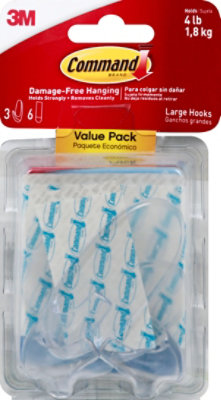 Commandlarge Clear Hook With Clear Strips - Each - Image 2