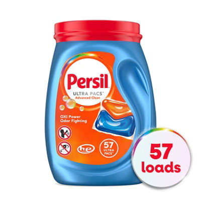 Persil Ultra Pacs Advanced Clean Laundry Detergent With Oxi Power Odor Removal - 57 Count - Image 1