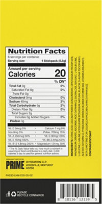 Prime Hydration Lemonade Electrolyte Drink Mix Packets - 6 Count - Image 6