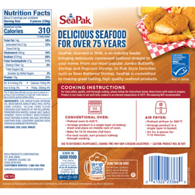 Seapak Cod Beer Battered - 0.625 Oz. - Image 6