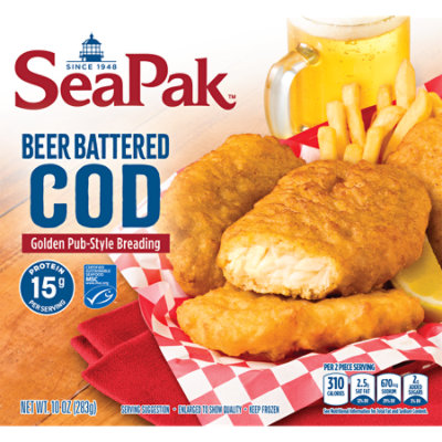Seapak Cod Beer Battered - 0.625 Oz. - Image 1