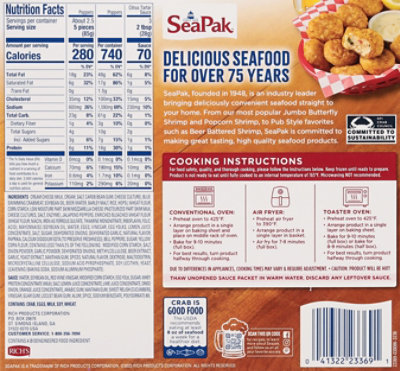 Seapak Crab Poppers Beer Battered Cheese - 0.688 Oz - Image 7