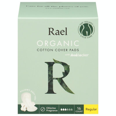 Rael Pads Cover Regular Organic 16 Ea - Image 1