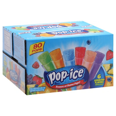 Pop Ice Assorted Flavor Freezer Bars - 80-1 Oz - Image 1