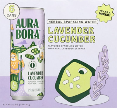 Aura Bora Sparkling Water Lavender Cucumber - 72 Fl. Oz. - Image 6