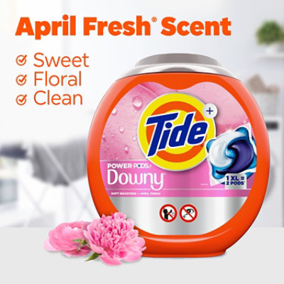 Tide Power Pods Laundry Detergent With Downy Soft Boosters April Fresh - 45 Count - Image 7