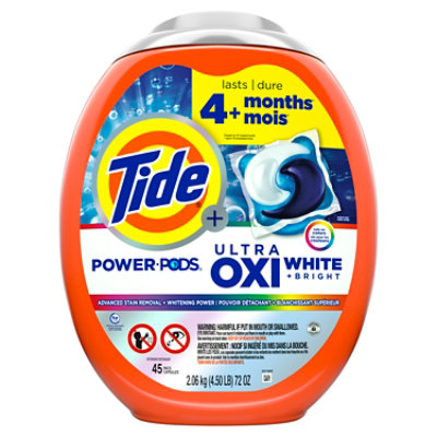 Tide Power Pods Laundry Detergent Plus Ultra Oxi White Original Scent - 45 Count - Image 2