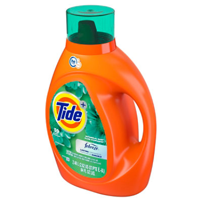 Tide Plus He Turbo Clean Febreze Botanical Rain Liquid Detergent - 84 Fl. Oz. - Image 8