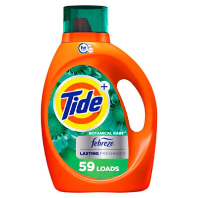 Tide He Plus Febreze Liquid Detergent Botanical Rain - 84 Fl. Oz. - Image 1