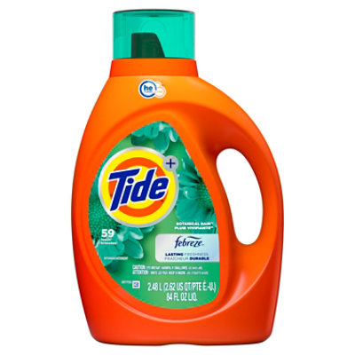 Tide Plus He Turbo Clean Febreze Botanical Rain Liquid Detergent - 84 Fl. Oz. - Image 2