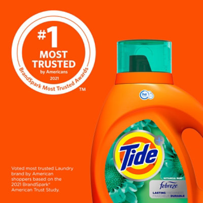 Tide Plus He Turbo Clean Febreze Botanical Rain Liquid Detergent - 84 Fl. Oz. - Image 5