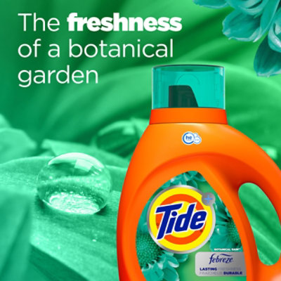 Tide Plus He Turbo Clean Febreze Botanical Rain Liquid Detergent - 84 Fl. Oz. - Image 6
