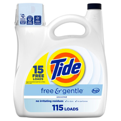 Tide He Liquid Detergent Free And Gentle - 132 Fl. Oz. - Image 1