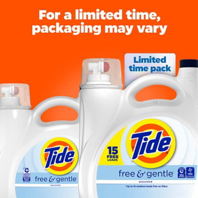 Tide He Liquid Detergent Free And Gentle - 132 Fl. Oz. - Image 2