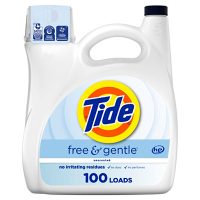 Tide He Liquid Detergent Free And Gentle - 132 Fl. Oz. - Image 1