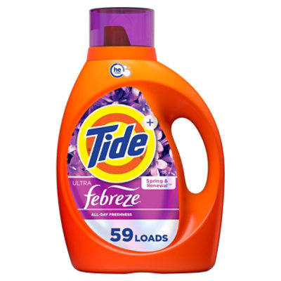 Tide He Plus Febreze Liquid Detergent Spring And Renewal - 84 Fl. Oz. - Image 1