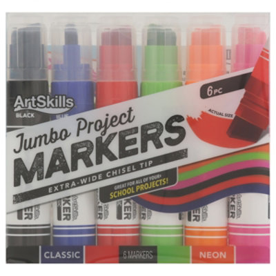 Artskills Project Markers Classic And Neon - 6 Count - Image 3