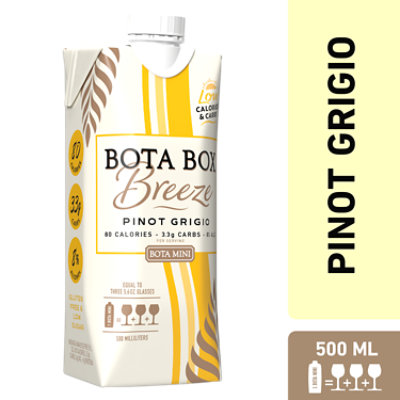 Bota Breeze Mini Pinot Grigio Wine - 500 Ml - Image 1